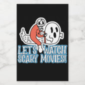 Let's Watch Scary Movies Scream Horror ワインラベル (シングルラベル)