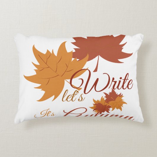Let's write, it's autumn アクセントクッション (正面)