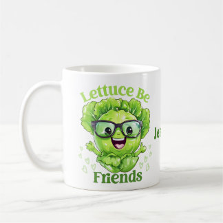 Lettce Be Friends個人用顔名 コーヒーマグカップ