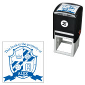 Letterクレストブック名前をカスタムするキッズライブラリスタンプ セルフインキングスタンプ (インサイチュ)