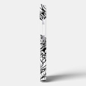 Letter パーソナライズされた B白黒タトゥーフラワー Case-Mate iPhoneケース (裏面 / 左)