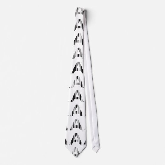 LETTER Aバーコード最初のイニシャルバーコードパターン ネクタイ (正面)