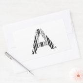 LETTER Aバーコード最初のイニシャルバーコードパターン 長方形シール (封筒)