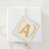 Letter Aベビーアルファベットブロックスクエアフォイルメッセージカード フェイバータグ (箱)