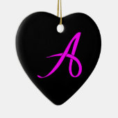 Letter Aリボンスタイル セラミックオーナメント (右)