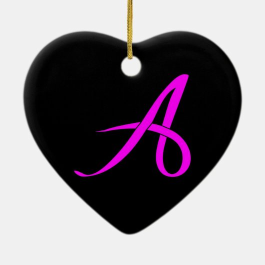 Letter Aリボンスタイル セラミックオーナメント (裏面)