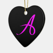 Letter Aリボンスタイル セラミックオーナメント (左)