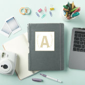 Letter A白+ニュートラルABCアルファベットのベビー・ブロック シール (iPadカバー)