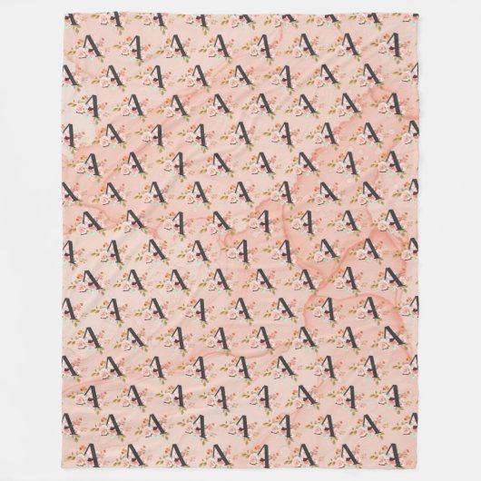 Letter A フリースブランケット (正面)