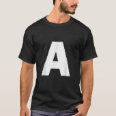 Letter A Capital Alphabet Monogram Initial  Tシャツ (正面)