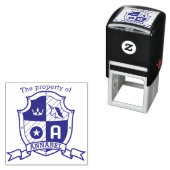 Letter A crest名前をカスタムするunicorn kids library セルフインキングスタンプ (インサイチュ)