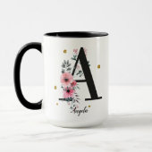 Letter A custom name マグカップ (左)