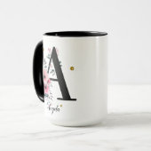 Letter A custom name マグカップ (正面左)