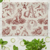 Letter A Golden Retriever Kitchen Holiday Towel キッチンタオル (折り畳み)