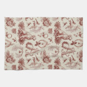 Letter A Golden Retriever Kitchen Holiday Towel キッチンタオル (横)