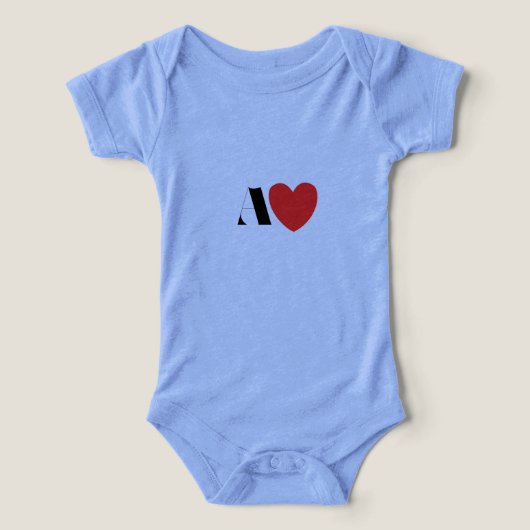 Letter A Heart - Valentine Initial Love Design (デザイン正面)