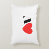 Letter A Heart - Valentine Initial Love Design アクセントクッション (正面(垂直))