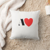 Letter A Heart - Valentine Initial Love Design クッション (ブランケット)