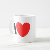 Letter A Heart - Valentine Initial Love Design コーヒーマグカップ (正面左)