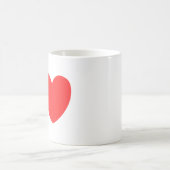 Letter A Heart - Valentine Initial Love Design コーヒーマグカップ (中央)