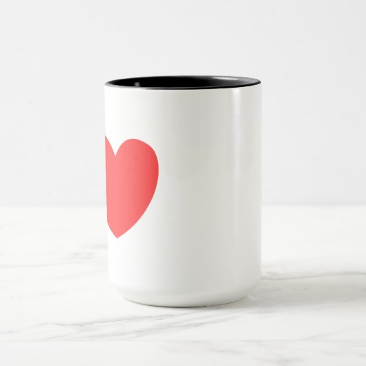 Letter A Heart - Valentine Initial Love Design マグカップ (中央)