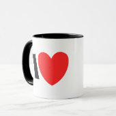 Letter A Heart - Valentine Initial Love Design マグカップ (正面左)