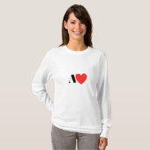 Letter A Heart - Valentine Initial Love Design Tシャツ (正面フル)