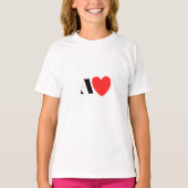 Letter A Heart - Valentine Initial Love Design Tシャツ (正面)