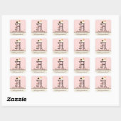 Letter A Monogram Cupcake Logo Business Stickers スクエアシール (シート)