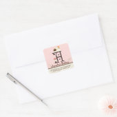 Letter A Monogram Cupcake Logo Business Stickers スクエアシール (封筒)