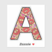 Letter A Pattern Custom-Cut Vinyl Sticker シール (シート)