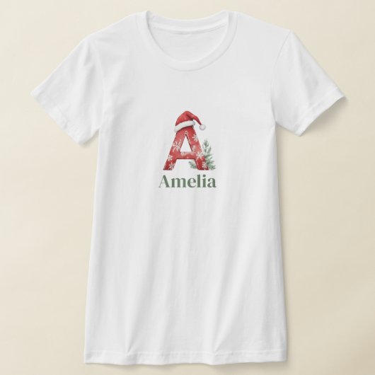 Letter A Personalized Tシャツ (レイダウン)