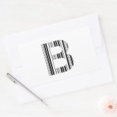 LETTER Bバーコード最初のイニシャルバーコードパターン 長方形シール (封筒)