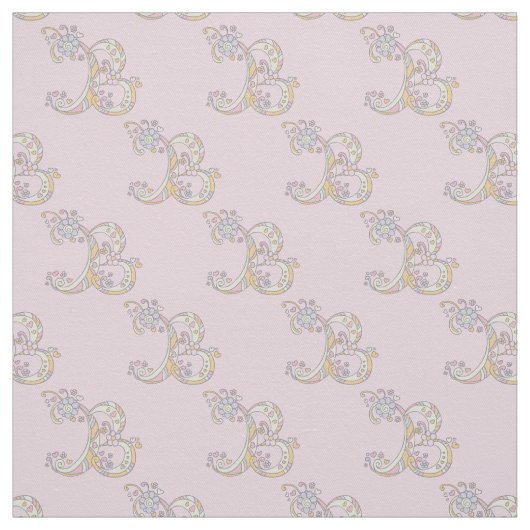 Letter Bモノグラム加飾文字カスタム布 ファブリック (見本)