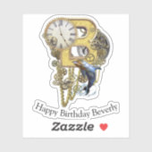 Letter B誕生日カスタマイズ可能ステッカー シール (シート)