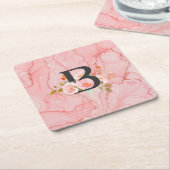 Letter B スクエアペーパーコースター (アングル)