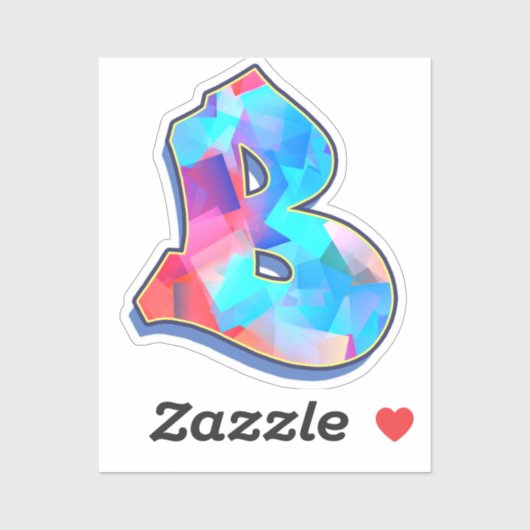 Letter B -  Color Mix シール (シート)