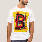 Letter B – Geometric Monogram on Bold Yellow Tシャツ (正面)