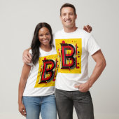 Letter B – Geometric Monogram on Bold Yellow Tシャツ (ユニセックス)