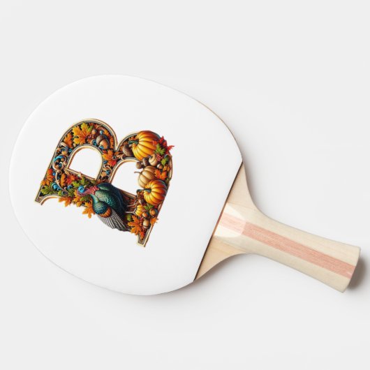 Letter B in Thanksgiving style 卓球ラケット (横)