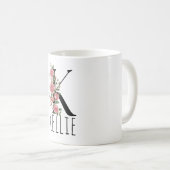 Letter BirthFlower Monogram Name Mug コーヒーマグカップ (正面右)