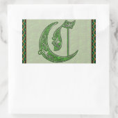 Letter C四角形ステッカー 長方形シール (バッグ)