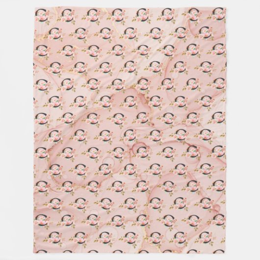 Letter C フリースブランケット (正面)