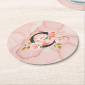 Letter C ラウンドペーパーコースター (アングル)