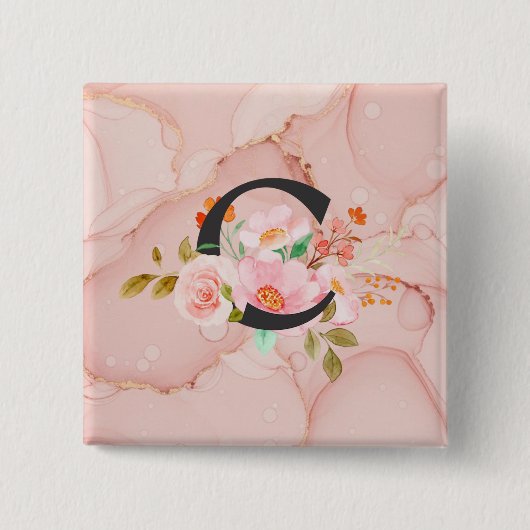 Letter C 缶バッジ (正面)