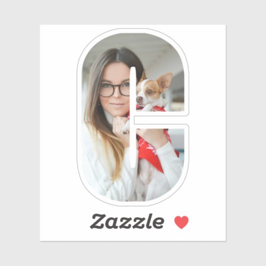 Letter C Alphabet & Photo Custom-Cut Vinyl Sticker シール (シート)