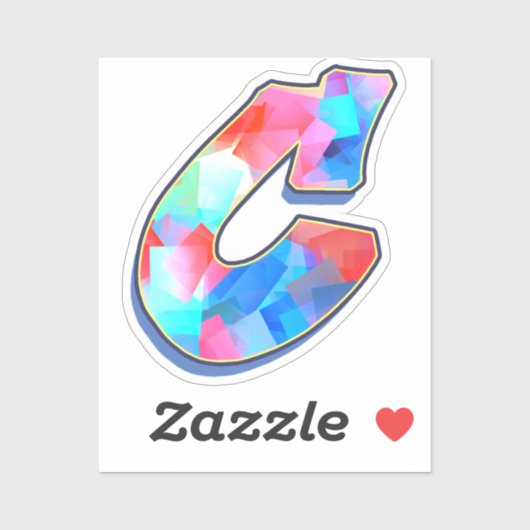 Letter C -  Color Mix シール (シート)