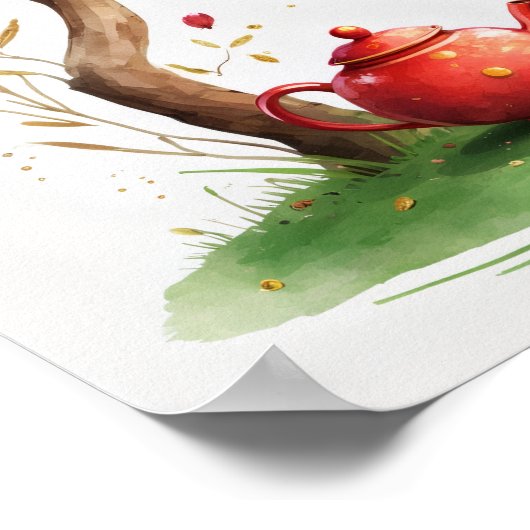 Letter C Tea Ceremony Fairy Poster Asian Alphabet ポスター (角)