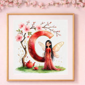 Letter C Tea Ceremony Fairy Poster Asian Alphabet ポスター