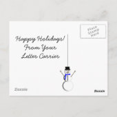 Letter Carrier (Mailman) Thank You Postcard ポストカード (裏面)